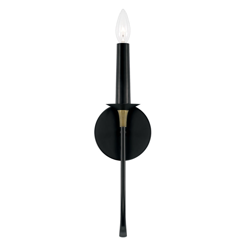 Capital Lighting 645611KB Amara One Light Wall Sconce, Matte Black with Brass Alternate Image 3.jpg