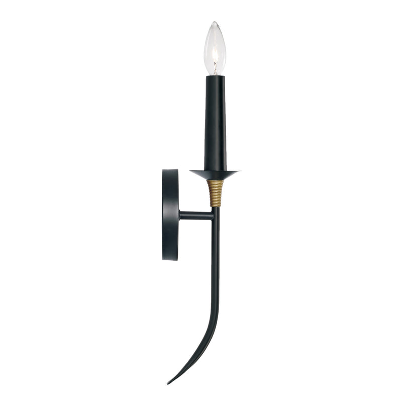 Capital Lighting 645611KB Amara One Light Wall Sconce, Matte Black with Brass Alternate Image 4.jpg