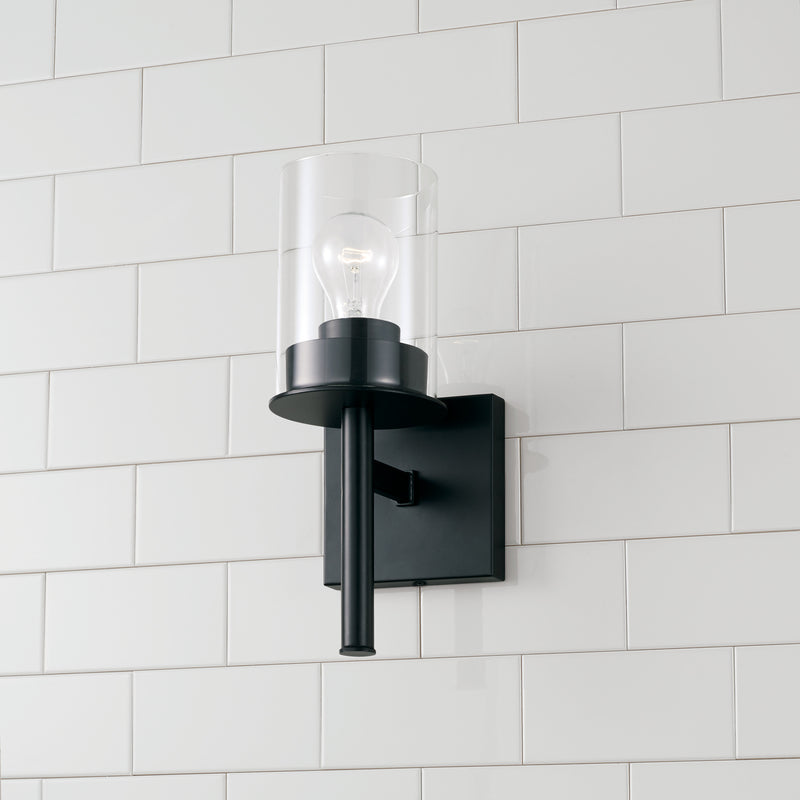 Capital Lighting 646811MB-532 Mason One Light Wall Sconce, Matte Black Alternate Image 2.jpg
