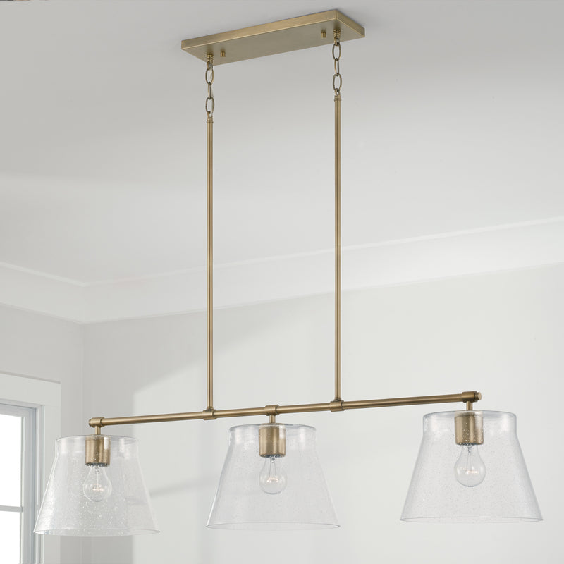 Capital Lighting 846931AD Baker Three Light Island Pendant, Aged Brass Alternate Image 2.jpg