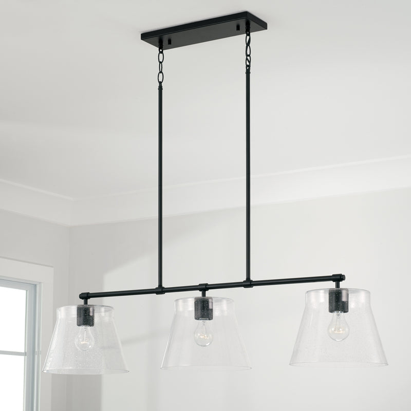 Capital Lighting 846931MB Baker Three Light Island Pendant, Matte Black Alternate Image 2.jpg