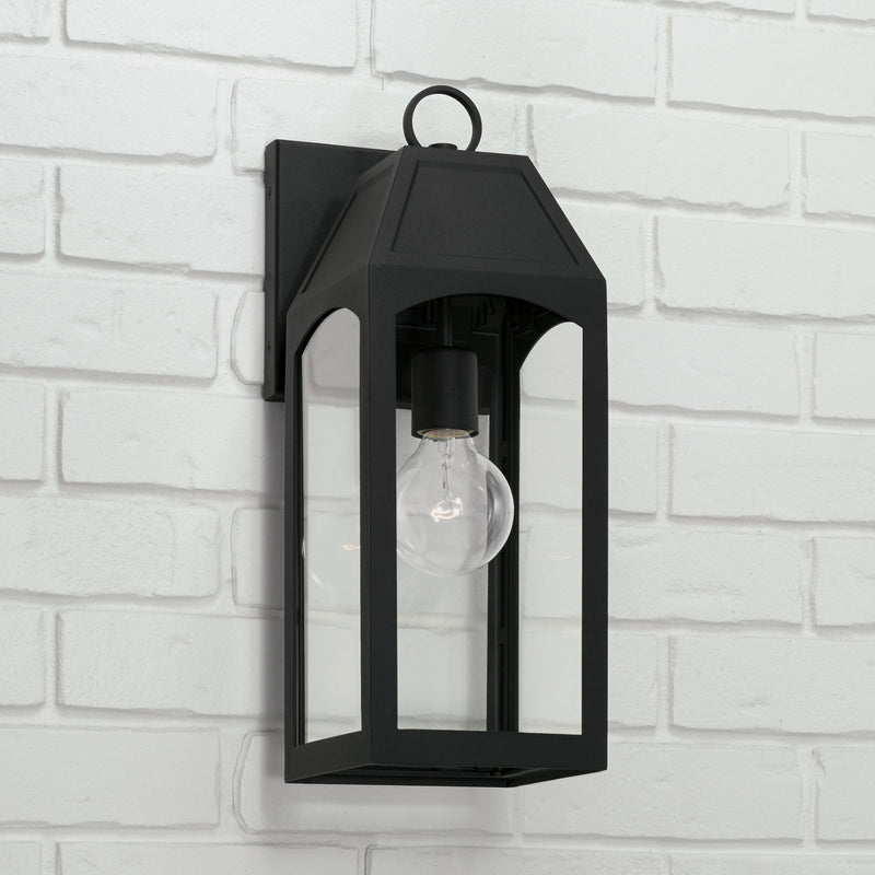 Capital Lighting 946311BK Burton One Light Outdoor Wall Lantern, Black Alternate Image 2.jpg