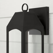 Capital Lighting 946311BK-GL Burton One Light Outdoor Wall Lantern, Black Alternate Image.jpg
