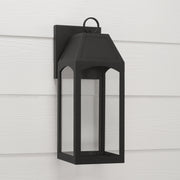 Capital Lighting 946311BK-GL Burton One Light Outdoor Wall Lantern, Black Alternate Image 2.jpg