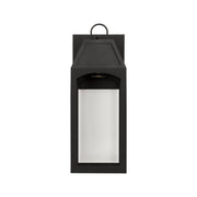 Capital Lighting 946311BK-GL Burton One Light Outdoor Wall Lantern, Black Alternate Image 3.jpg