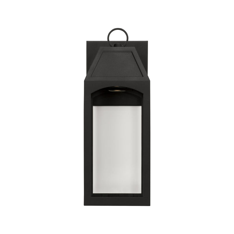 Capital Lighting 946311BK-GL Burton One Light Outdoor Wall Lantern, Black Alternate Image 3.jpg