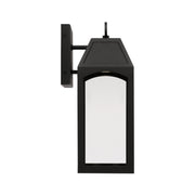 Capital Lighting 946311BK-GL Burton One Light Outdoor Wall Lantern, Black Alternate Image 4.jpg