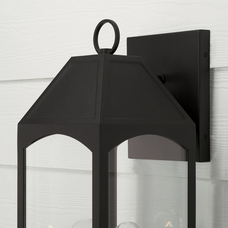 Capital Lighting 946321BK Burton Two Light Outdoor Wall Lantern, Black Alternate Image.jpg