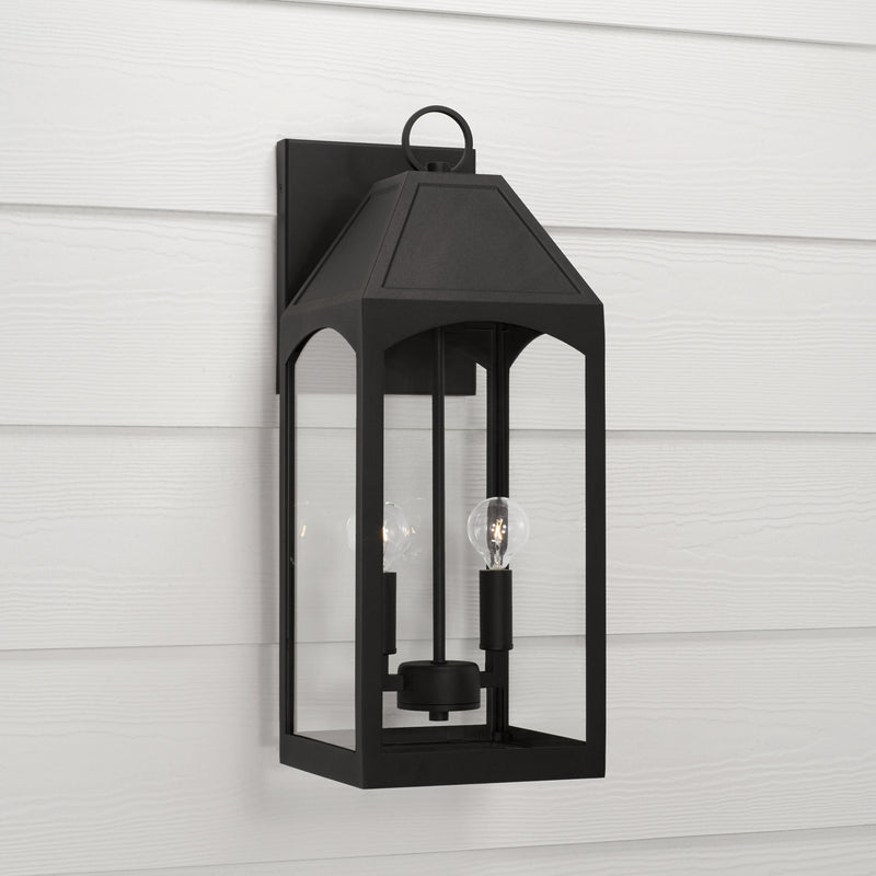 Capital Lighting 946321BK Burton Two Light Outdoor Wall Lantern, Black Alternate Image 2.jpg
