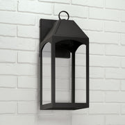 Capital Lighting 946321BK-GL Burton One Light Outdoor Wall Lantern, Black Alternate Image 2.jpg