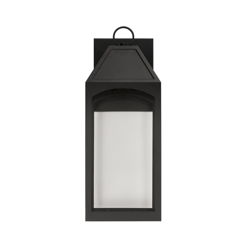 Capital Lighting 946321BK-GL Burton One Light Outdoor Wall Lantern, Black Alternate Image 3.jpg