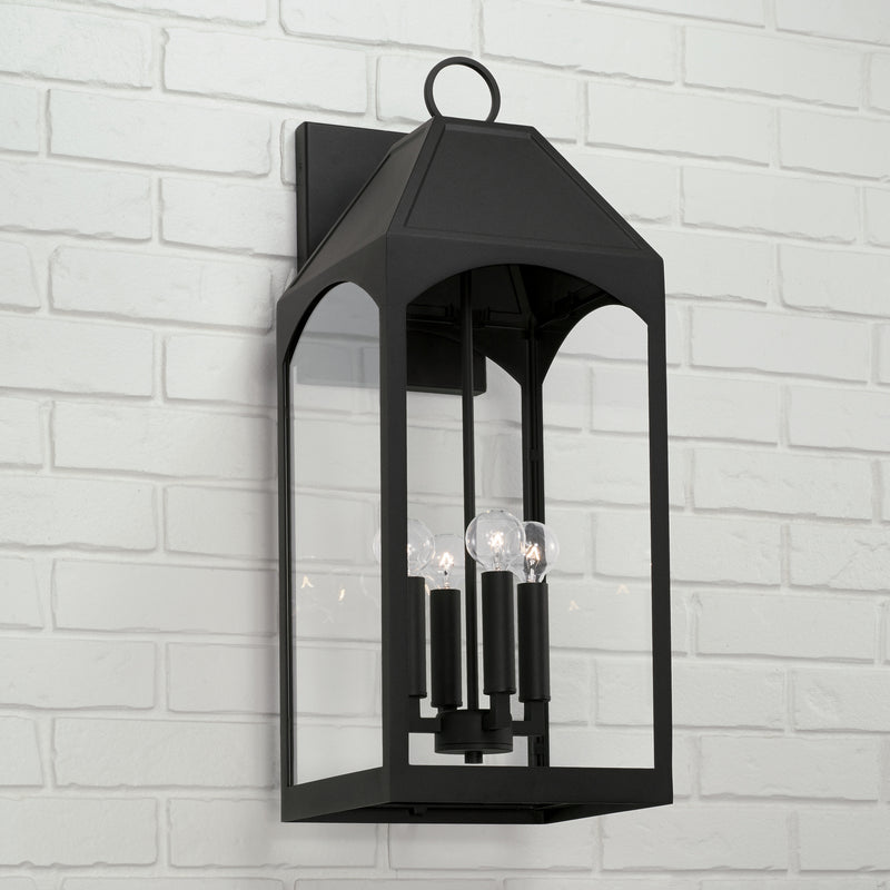 Capital Lighting 946341BK Burton Four Light Outdoor Wall Lantern, Black Alternate Image 2.jpg