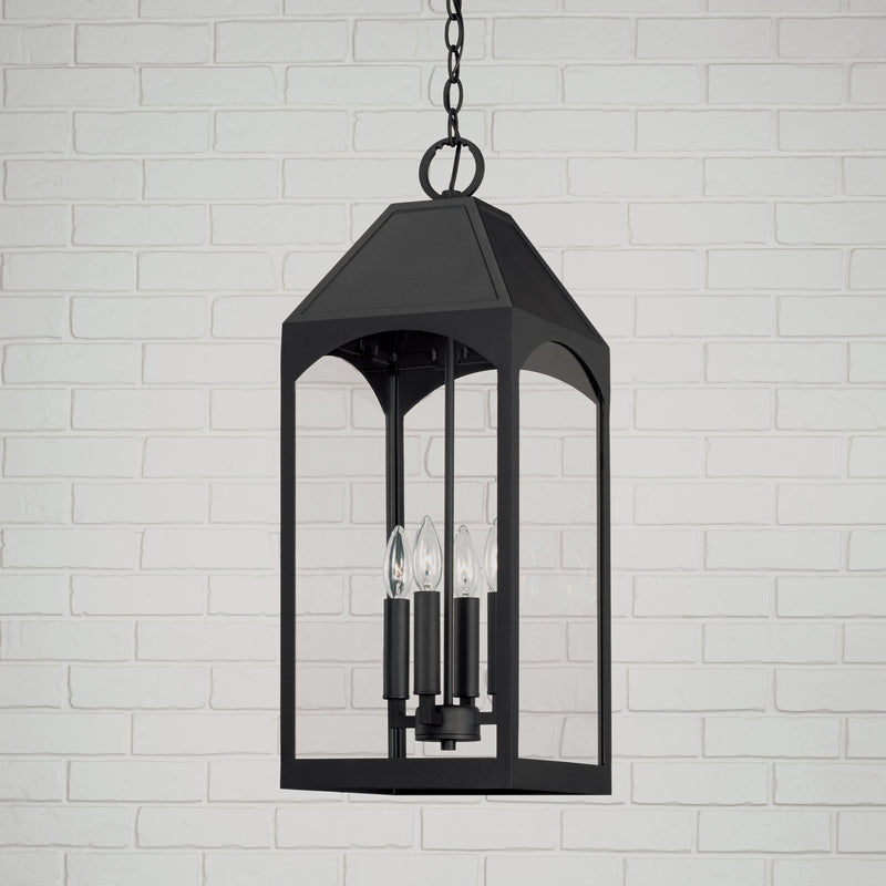 Capital Lighting 946342BK Burton Four Light Outdoor Hanging Lantern, Black Alternate Image 2.jpg