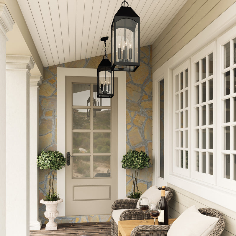 Capital Lighting 946342BK Burton Four Light Outdoor Hanging Lantern, Black Alternate Image 4.jpg