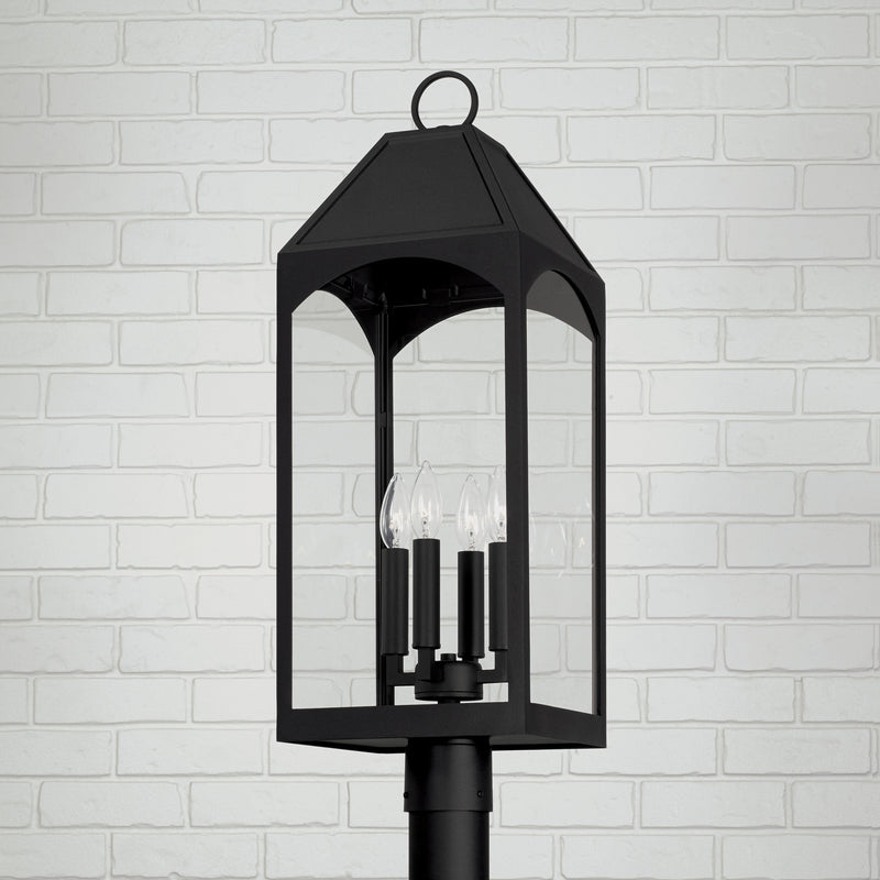 Capital Lighting 946343BK Burton Four Light Outdoor Post Lantern, Black Alternate Image 2.jpg