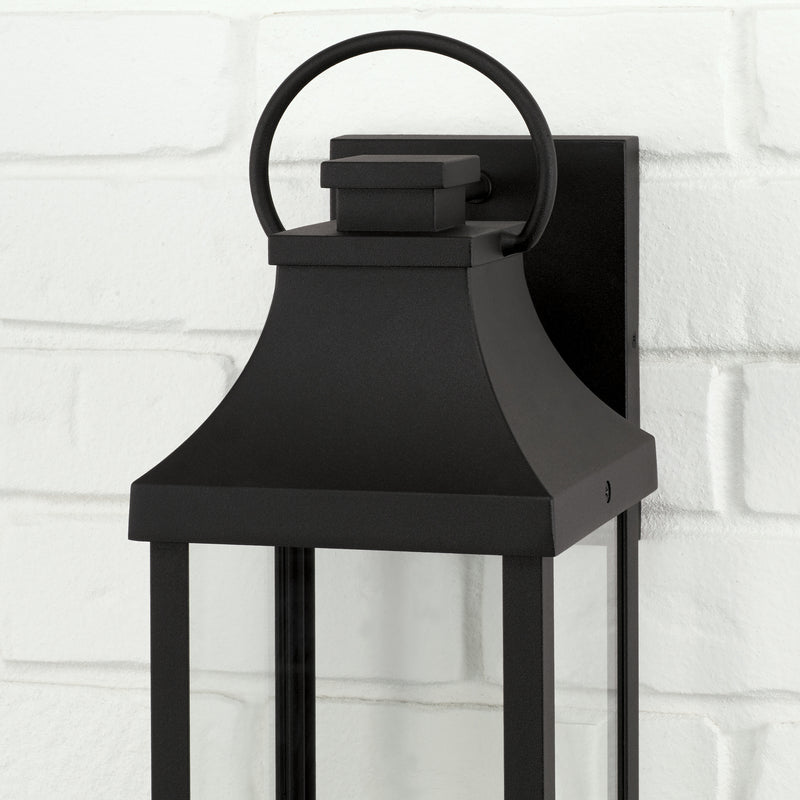Capital Lighting 946411BK-GL Bradford One Light Outdoor Wall Lantern, Black Alternate Image.jpg