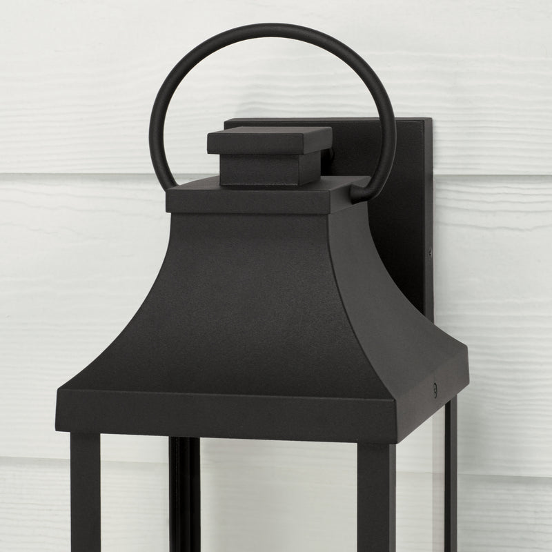 Capital Lighting 946421BK-GL Bradford One Light Outdoor Wall Lantern, Black Alternate Image.jpg