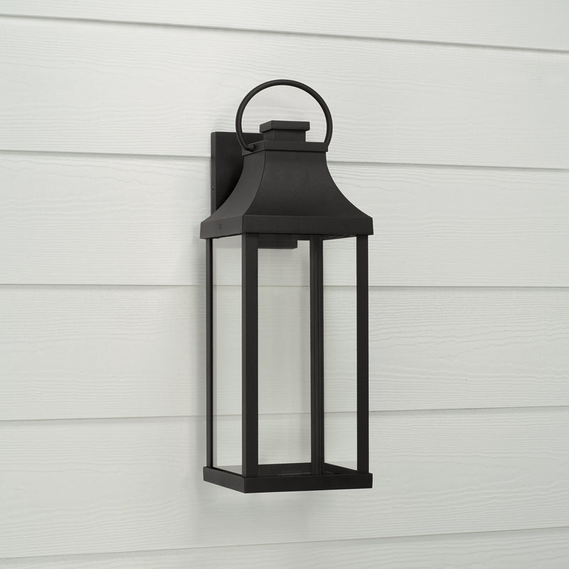 Capital Lighting 946421BK-GL Bradford One Light Outdoor Wall Lantern, Black Alternate Image 2.jpg