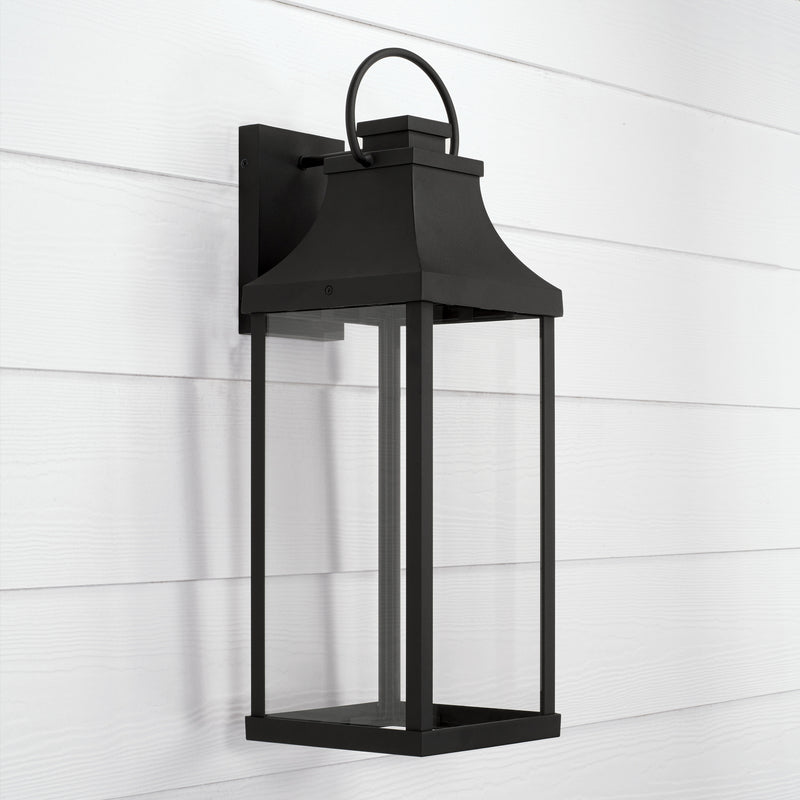 Capital Lighting 946431BK-GL Bradford One Light Outdoor Wall Lantern, Black Alternate Image 2.jpg