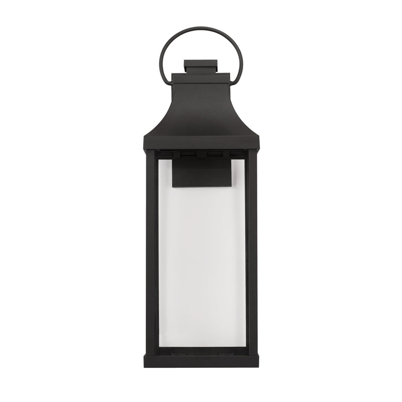 Capital Lighting 946441BK-GL Bradford One Light Outdoor Wall Lantern, Black Alternate Image 3.jpg