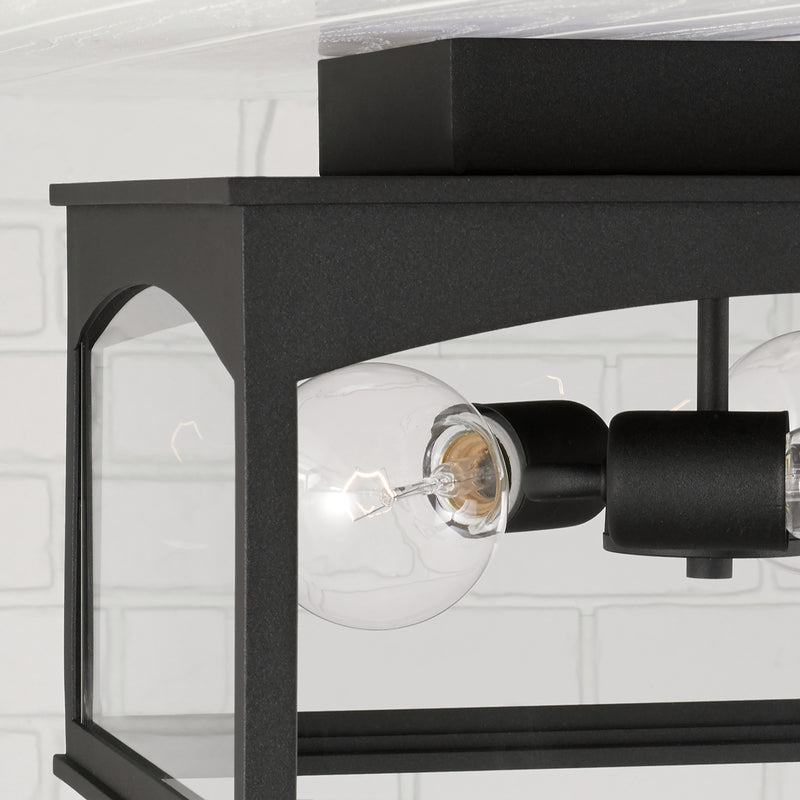 Capital Lighting 946731BK Burton Three Light Outdoor Flush Mount, Black Alternate Image 2.jpg
