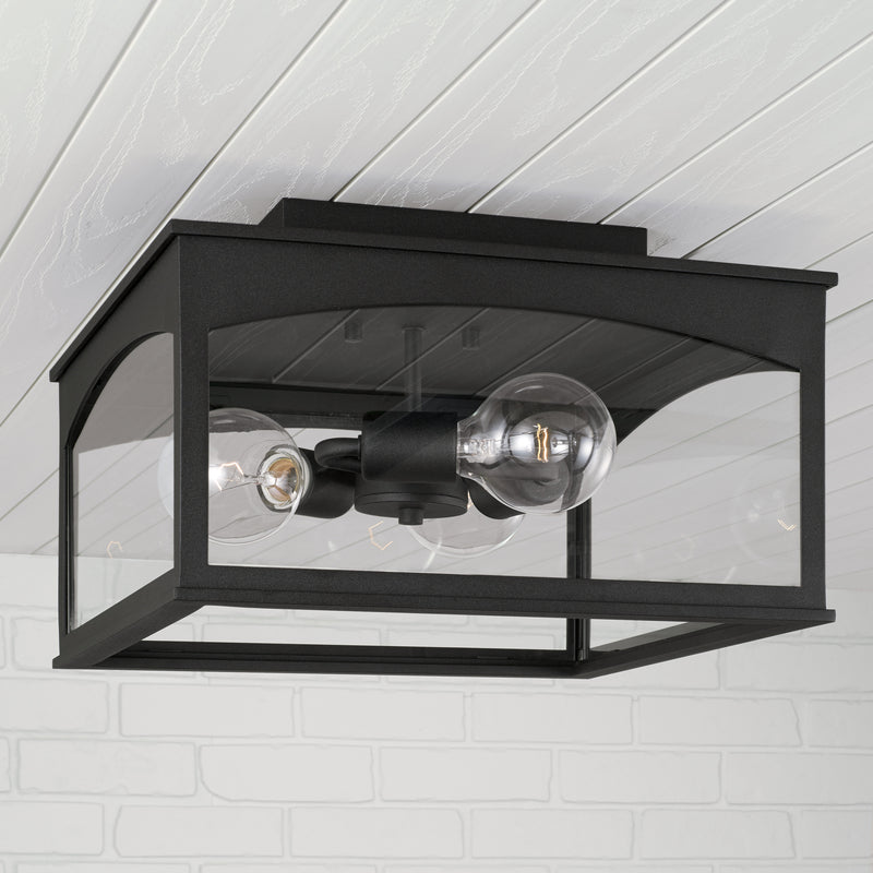 Capital Lighting 946731BK Burton Three Light Outdoor Flush Mount, Black Alternate Image 3.jpg