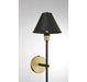 Shoppers Lighting SH90070BNB Rebecca One Light Wall Sconce, Black with Natural Brass Accents Alternate Image.jpg