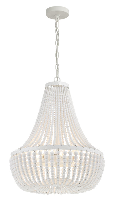 Crystorama 608-MT Rylee Six Light Chandelier Matte White Alternate Image.jpg