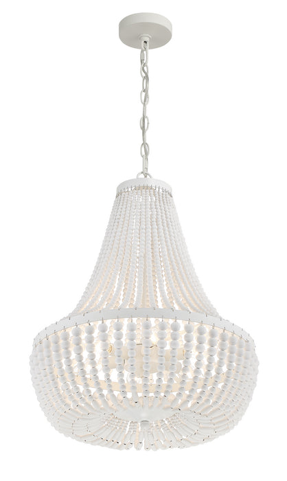 Crystorama 608-MT Rylee Six Light Chandelier Matte White Alternate Image 2.jpg