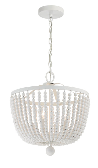 Crystorama 604-MT Rylee Four Light Chandelier Matte White Alternate Image.jpg