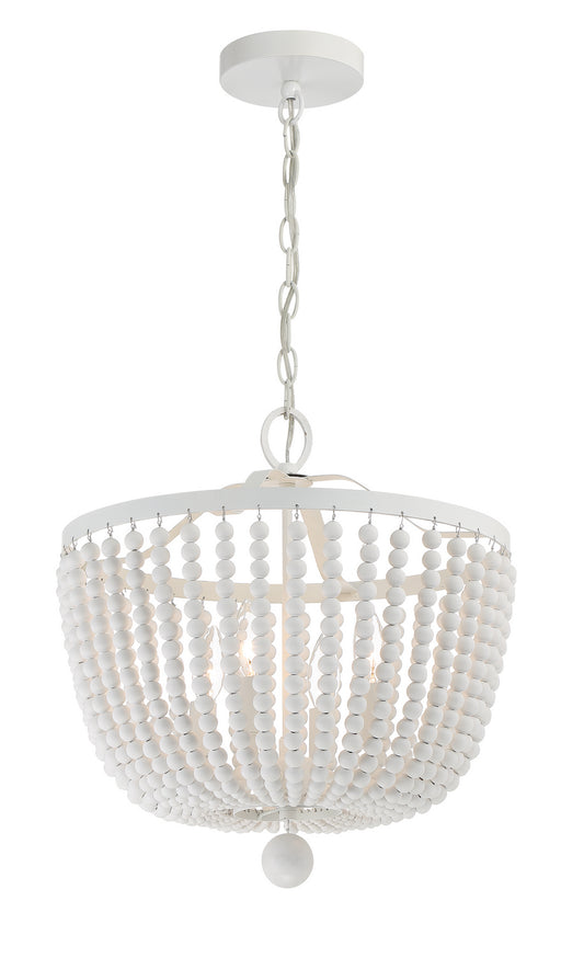 Crystorama 604-MT Rylee Four Light Chandelier Matte White Alternate Image.jpg