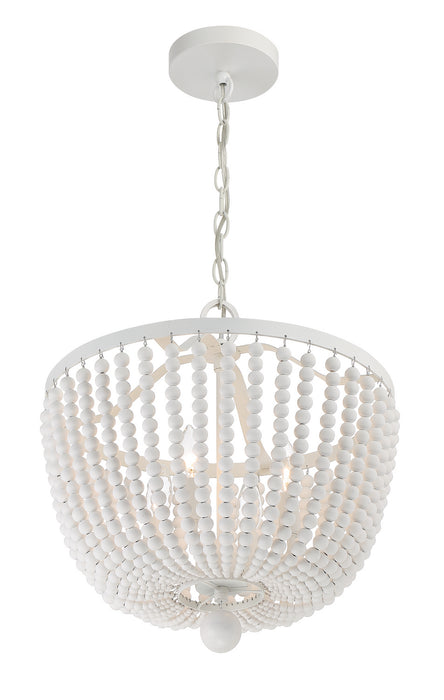 Crystorama 604-MT Rylee Four Light Chandelier Matte White Alternate Image 4.jpg