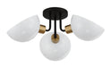 Crystorama GIG-810-BK-AG Gigi Three Light Semi Flush Mount Black / Aged Brass Alternate Image 2.jpg