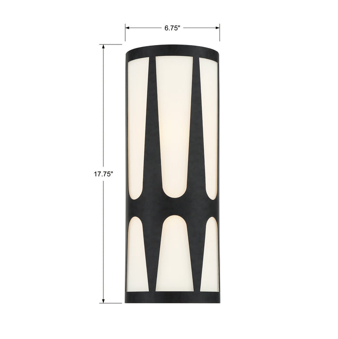 Crystorama ROY-802-BK Royston Two Light Wall Sconce Black Alternate Image 4.jpg