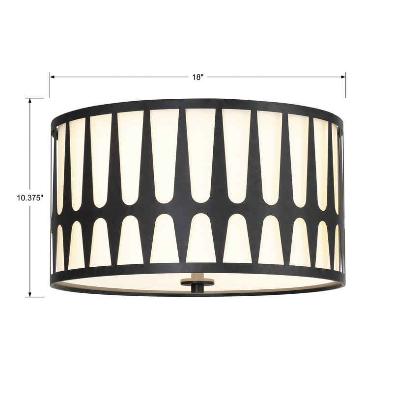 Crystorama ROY-800-BK Royston Three Light Flush Mount Black Alternate Image.jpg