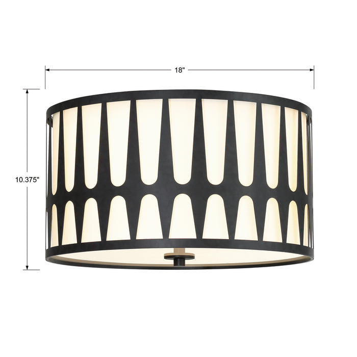 Crystorama ROY-800-BK Royston Three Light Flush Mount Black Alternate Image.jpg