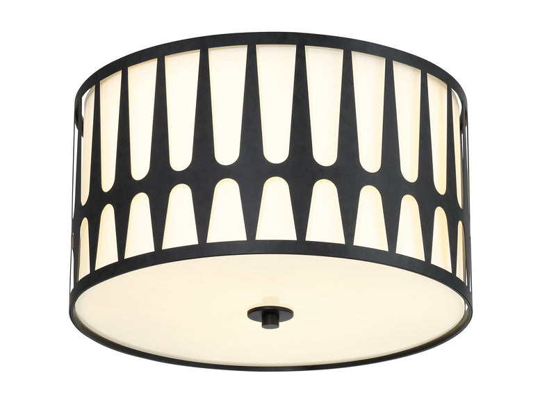 Crystorama ROY-800-BK Royston Three Light Flush Mount Black Alternate Image 2.jpg