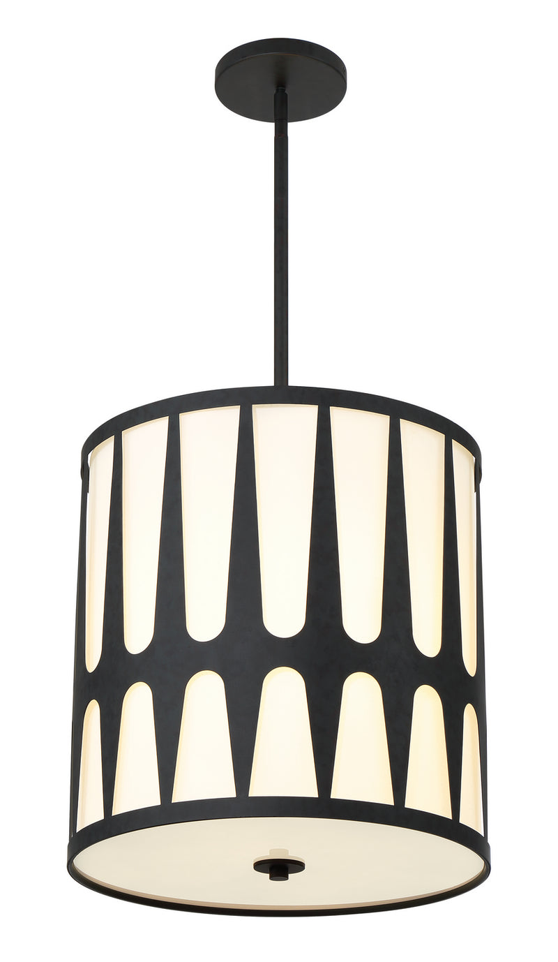 Crystorama ROY-805-BK Royston Four Light Pendant Black Alternate Image 4.jpg