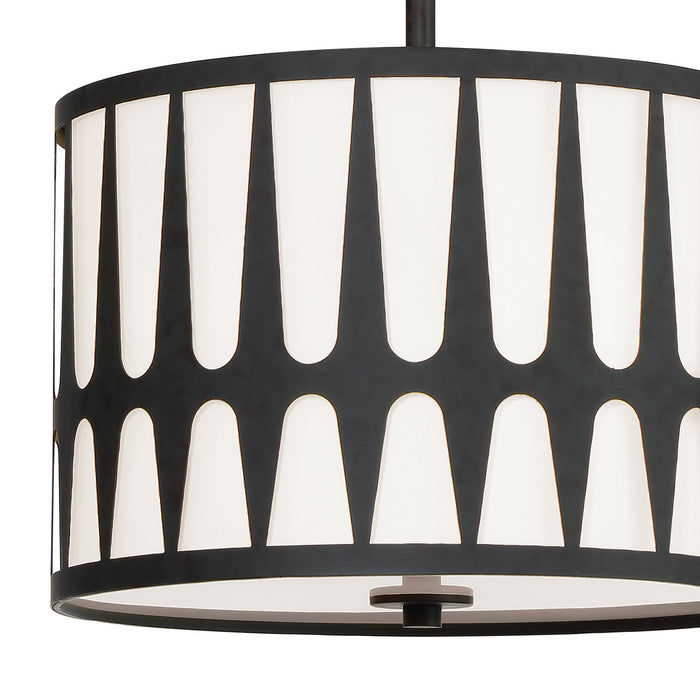 Crystorama ROY-803-BK Royston Three Light Pendant Black Alternate Image.jpg