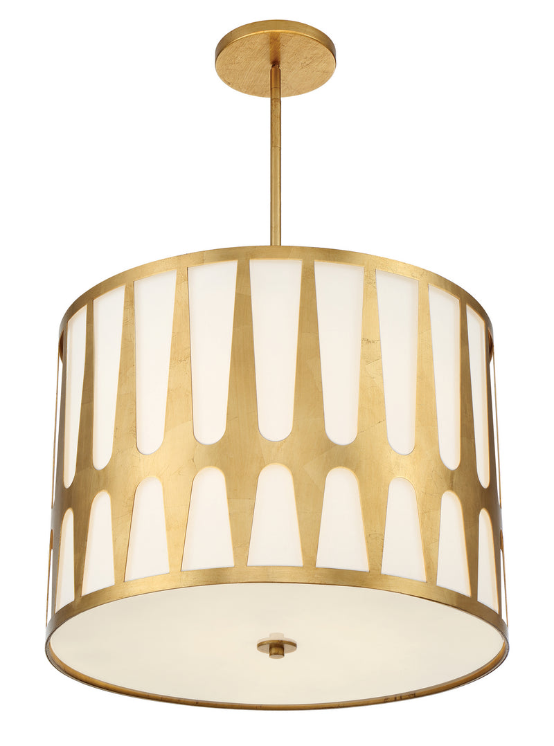 Crystorama ROY-809-GA Royston Five Light Pendant Antique Gold Alternate Image.jpg