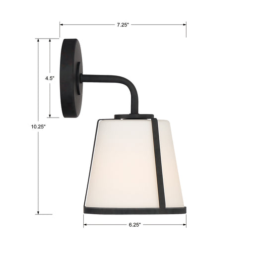 Crystorama FUL-911-BK Fulton One Light Wall Sconce Black Alternate Image.jpg