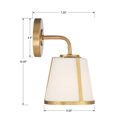 Crystorama FUL-911-GA Fulton One Light Wall Sconce Antique Gold Alternate Image.jpg
