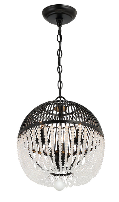 Crystorama DUV-623-MK Duval Three Light Mini Chandelier Matte Black Alternate Image.jpg