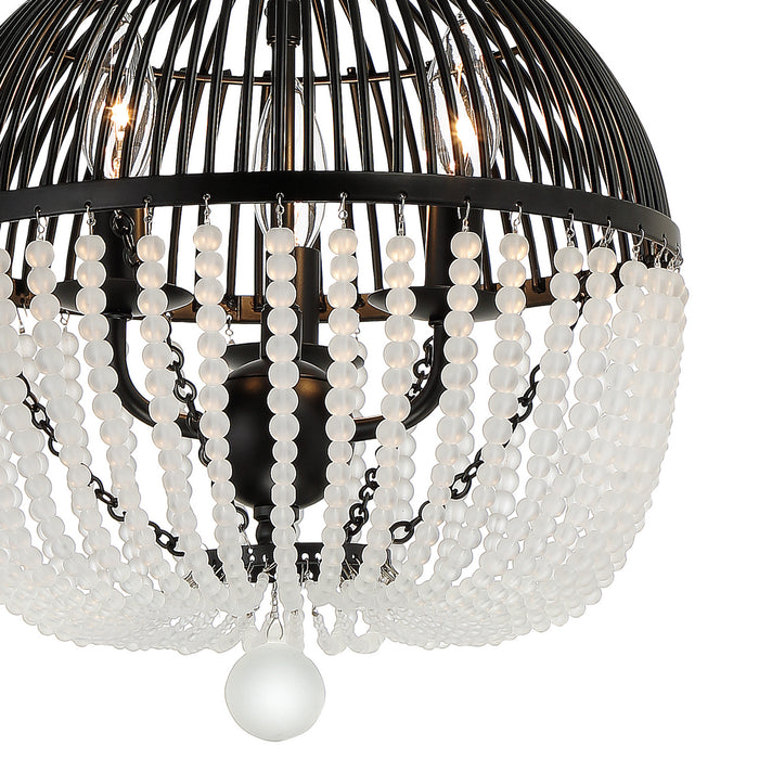 Crystorama DUV-623-MK Duval Three Light Mini Chandelier Matte Black Alternate Image 2.jpg