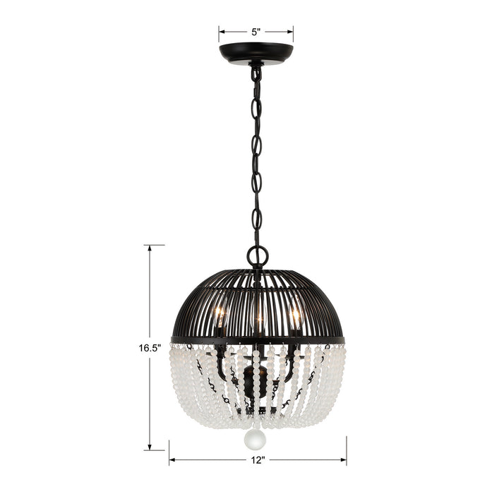 Crystorama DUV-623-MK Duval Three Light Mini Chandelier Matte Black Alternate Image 4.jpg