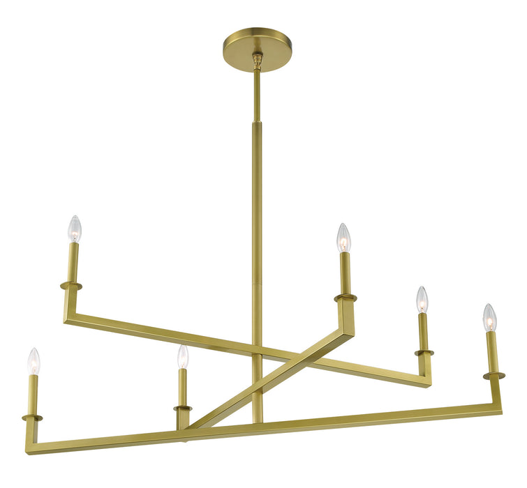 Crystorama DNT-6046-AG Dante Six Light Chandelier Aged Brass Alternate Image 2.jpg