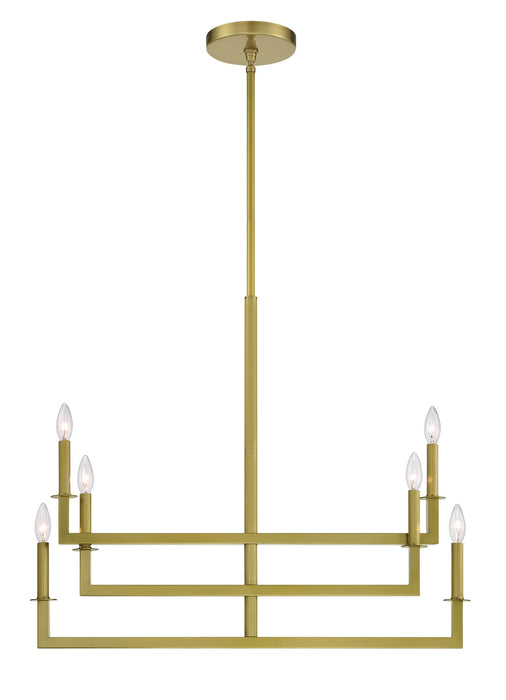 Crystorama DNT-6036-AG Dante Six Light Chandelier Aged Brass Alternate Image 2.jpg