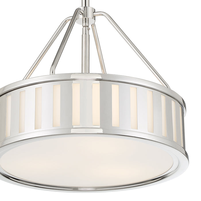 Crystorama KEN-8303-PN Kendal Three Light Pendant Polished Nickel Alternate Image.jpg