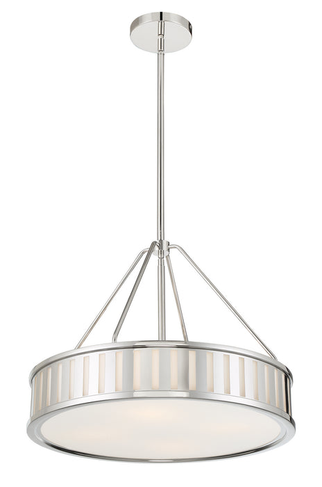 Crystorama KEN-8304-PN Kendal Four Light Pendant Polished Nickel Alternate Image.jpg