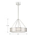 Crystorama KEN-8304-PN Kendal Four Light Pendant Polished Nickel Alternate Image 4.jpg